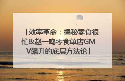 效率革命：揭秘零食很忙&赵一鸣零食单店GMV飙升的底层方法论