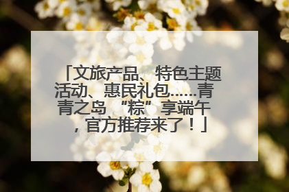 文旅产品、特色主题活动、惠民礼包……青青之岛 “粽”享端午，官方推荐来了！