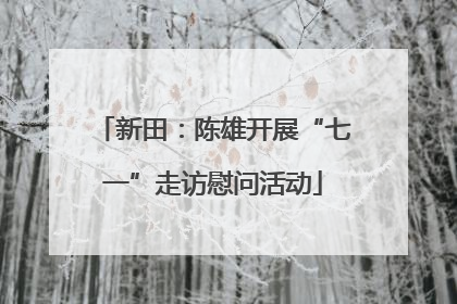 新田：陈雄开展“七一”走访慰问活动