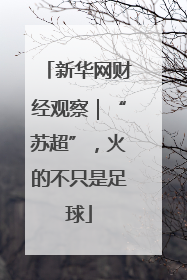 新华网财经观察｜“苏超”，火的不只是足球