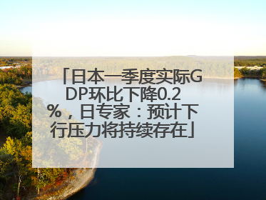 日本一季度实际GDP环比下降0.2%，日专家：预计下行压力将持续存在