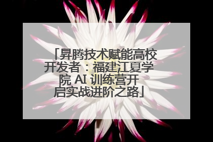 昇腾技术赋能高校开发者：福建江夏学院 AI 训练营开启实战进阶之路