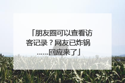 朋友圈可以查看访客记录？网友已炸锅……回应来了