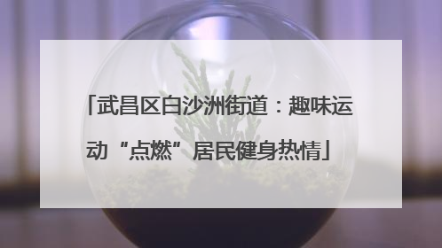 武昌区白沙洲街道：趣味运动“点燃”居民健身热情