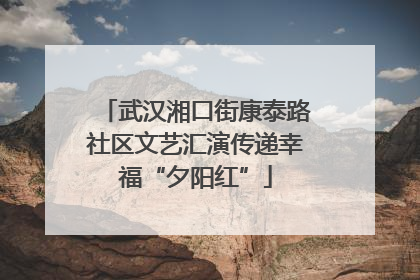 武汉湘口街康泰路社区文艺汇演传递幸福“夕阳红”