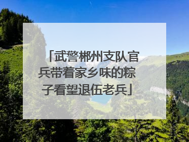 武警郴州支队官兵带着家乡味的粽子看望退伍老兵