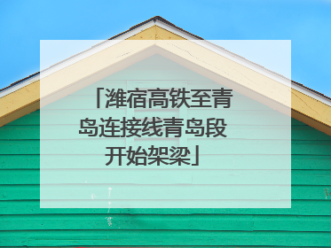 潍宿高铁至青岛连接线青岛段开始架梁