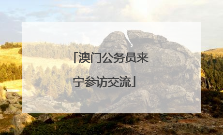 澳门公务员来宁参访交流