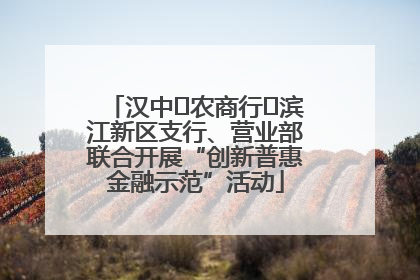 汉中‬农商行‬滨江新区支行、营业部联合开展“创新普惠金融示范”活动