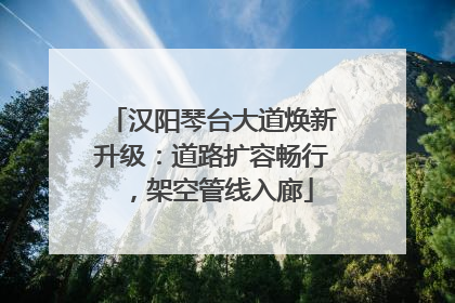 汉阳琴台大道焕新升级：道路扩容畅行，架空管线入廊