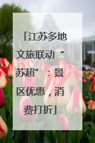 江苏多地文旅联动“苏超”：景区优惠，消费打折