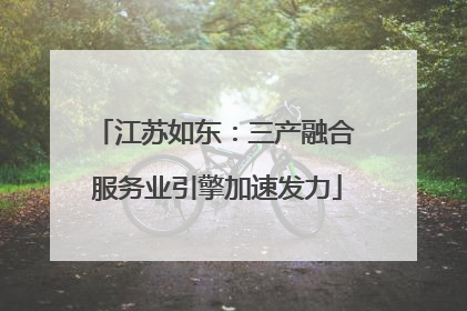 江苏如东：三产融合 服务业引擎加速发力
