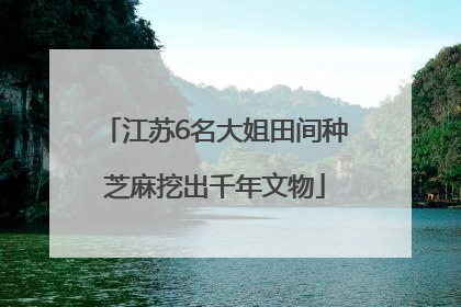 江苏6名大姐田间种芝麻挖出千年文物