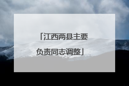 江西两县主要负责同志调整