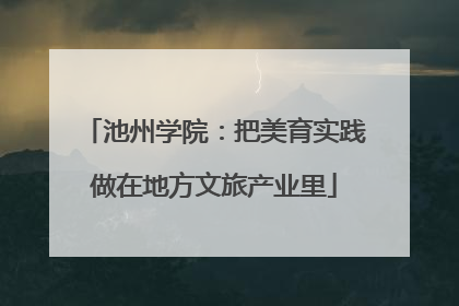池州学院：把美育实践做在地方文旅产业里