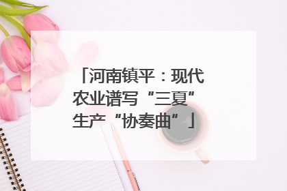 河南镇平：现代农业谱写“三夏”生产“协奏曲”