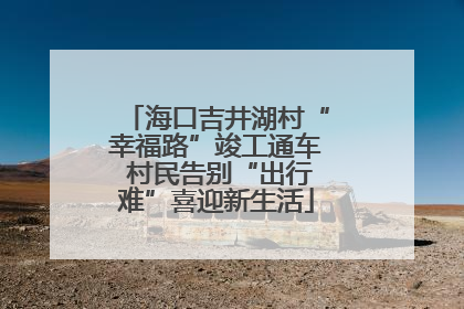 海口吉井湖村“幸福路”竣工通车 村民告别“出行难”喜迎新生活