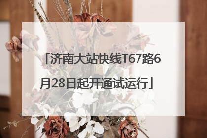 济南大站快线T67路6月28日起开通试运行