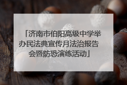 济南市伯阳高级中学举办民法典宣传月法治报告会暨防恐演练活动