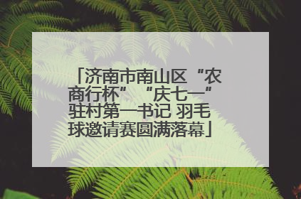 济南市南山区“农商行杯”“庆七一”驻村第一书记 羽毛球邀请赛圆满落幕