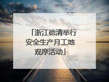 浙江德清举行安全生产月工地观摩活动
