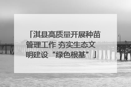淇县高质量开展种苗管理工作 夯实生态文明建设“绿色根基”