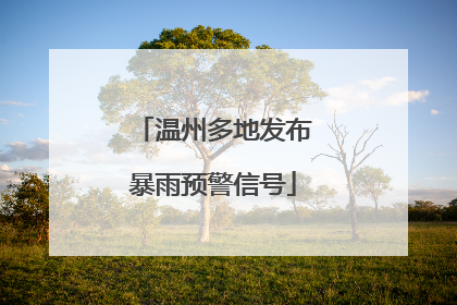 温州多地发布暴雨预警信号