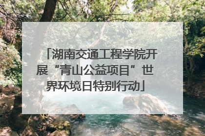 湖南交通工程学院开展“青山公益项目”世界环境日特别行动