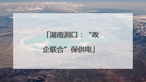 湖南洞口：“政企联合”保供电