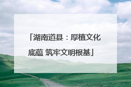 湖南道县：厚植文化底蕴 筑牢文明根基