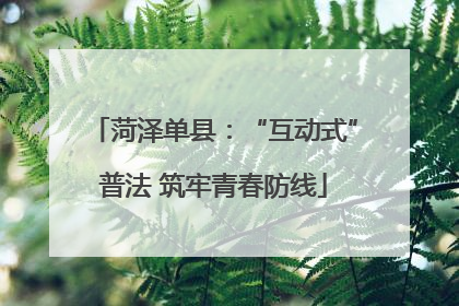 菏泽单县：“互动式”普法 筑牢青春防线
