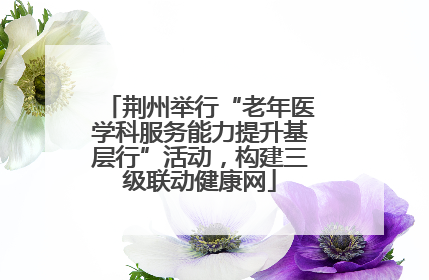 荆州举行“老年医学科服务能力提升基层行”活动，构建三级联动健康网