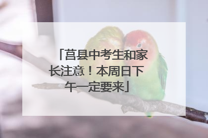 莒县中考生和家长注意！本周日下午一定要来