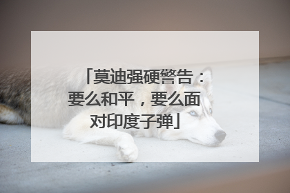 莫迪强硬警告：要么和平，要么面对印度子弹