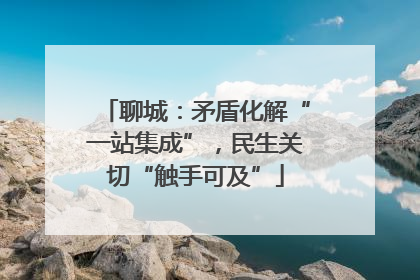 聊城：矛盾化解“一站集成”，民生关切“触手可及”
