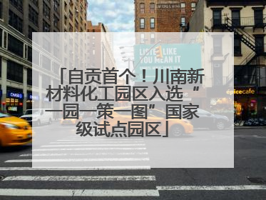 自贡首个！川南新材料化工园区入选“一园一策一图”国家级试点园区