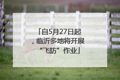 自5月27日起，临沂多地将开展“飞防”作业