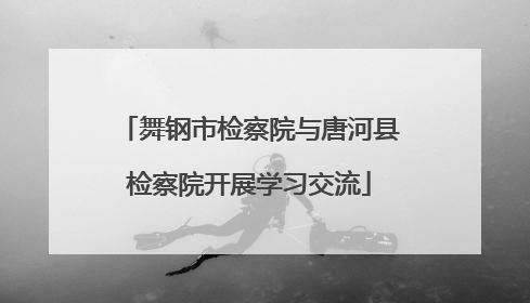 舞钢市检察院与唐河县检察院开展学习交流