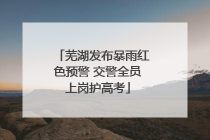 芜湖发布暴雨红色预警 交警全员上岗护高考