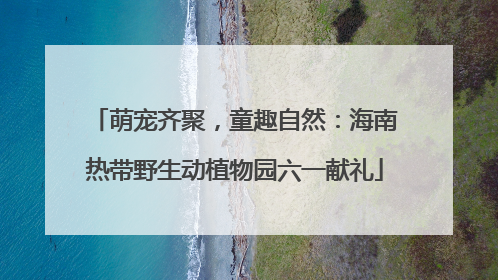 萌宠齐聚，童趣自然：海南热带野生动植物园六一献礼