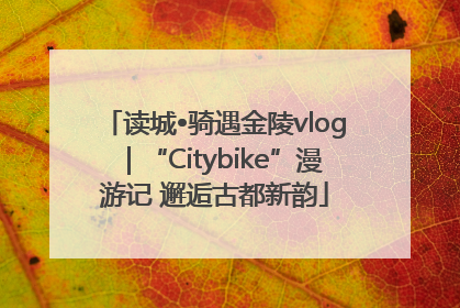 读城•骑遇金陵vlog｜“Citybike”漫游记 邂逅古都新韵