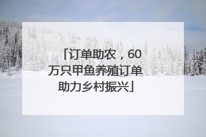 订单助农，60万只甲鱼养殖订单助力乡村振兴