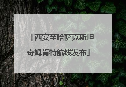 西安至哈萨克斯坦奇姆肯特航线发布