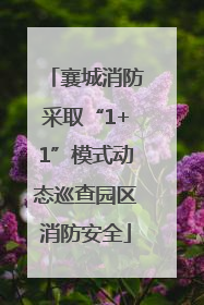 襄城消防采取“1+1”模式动态巡查园区消防安全