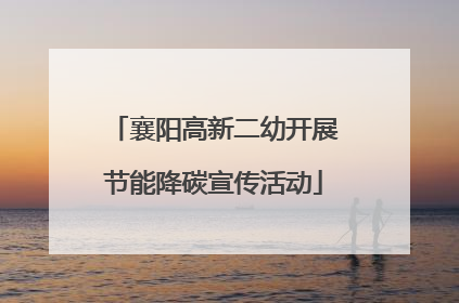 襄阳高新二幼开展节能降碳宣传活动