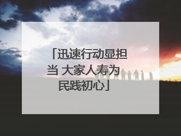 迅速行动显担当 大家人寿为民践初心