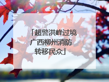 超警洪峰过境 广西柳州消防转移民众