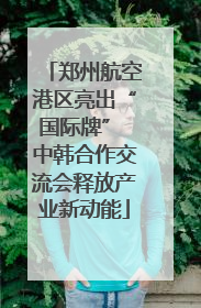 郑州航空港区亮出“国际牌” 中韩合作交流会释放产业新动能