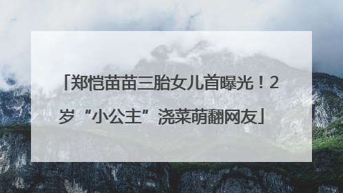 郑恺苗苗三胎女儿首曝光！2岁“小公主”浇菜萌翻网友