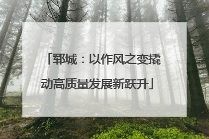 郓城：以作风之变撬动高质量发展新跃升